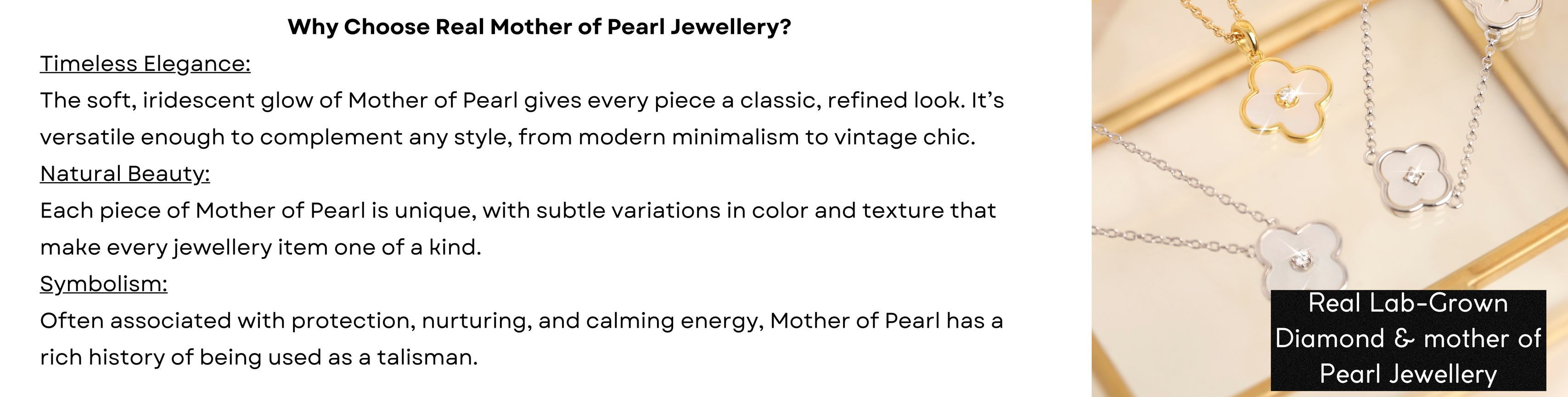 Why choose real mother of pearl jewellery