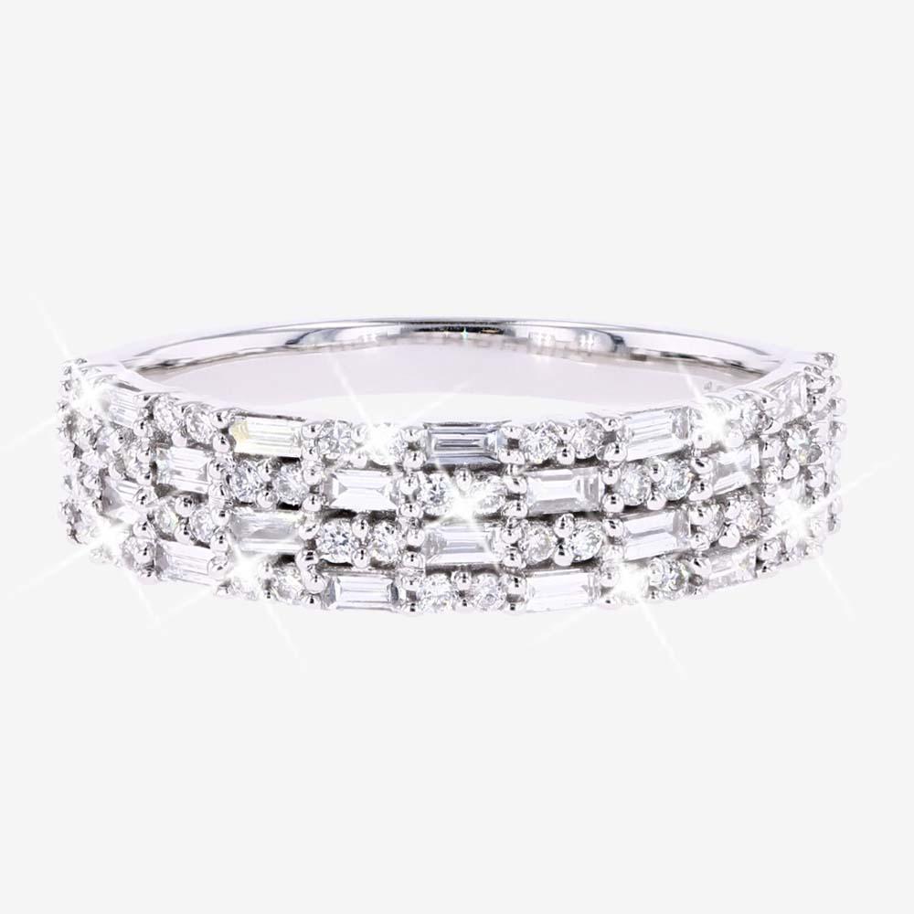 18ct White Gold Diamond Band Ring .60ct