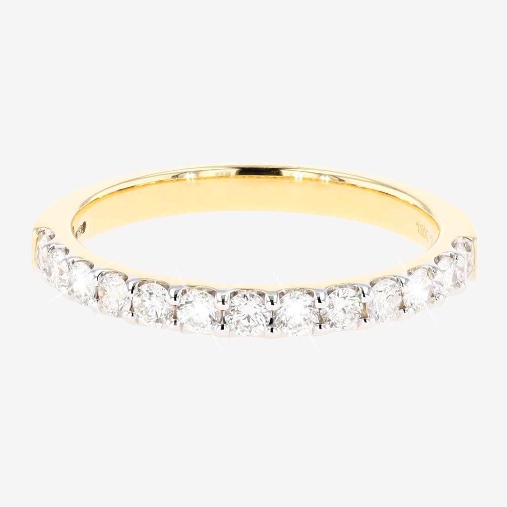 18ct Yellow Gold Diamond Band Eternity Ring .50ct Brilliant Cut