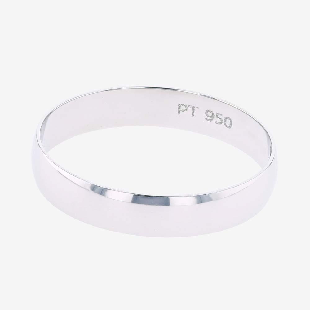 Platinum Mens Heavyweight Band Ring 4mm