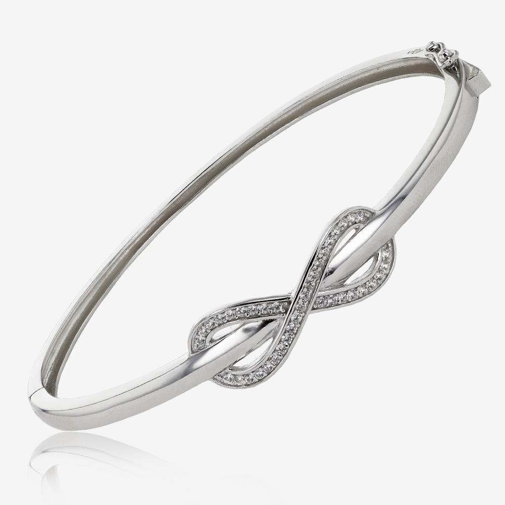 Silver Infinity Bangle