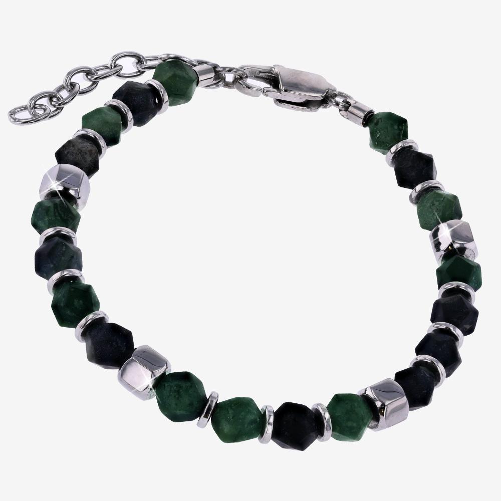 Real Stone Set Bracelet, Italian Design