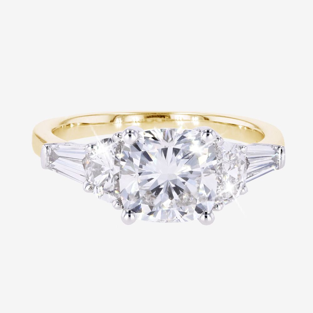 18ct Yellow Gold Real Diamond Lab-Grown Ring 3.00ct