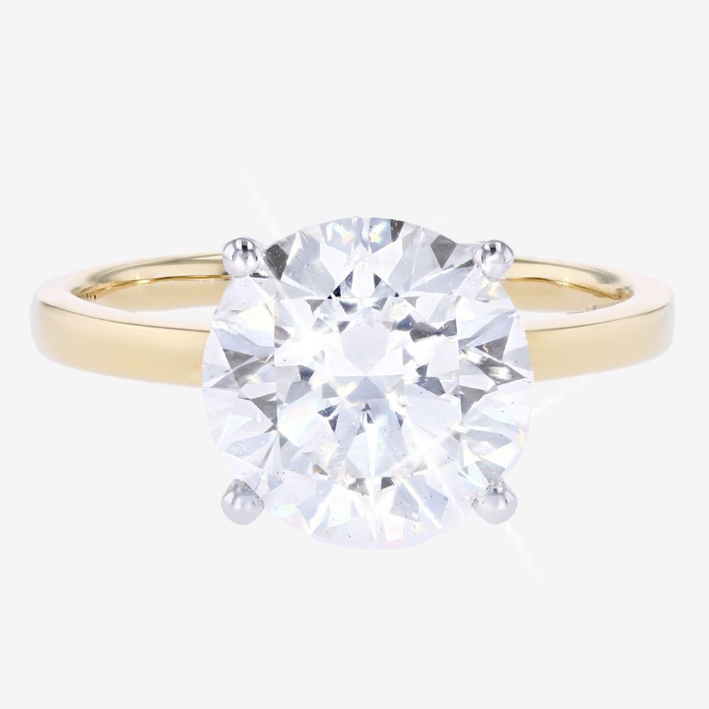18ct Yellow Gold Lab-Grown Diamond Solitaire Ring 4.00ct