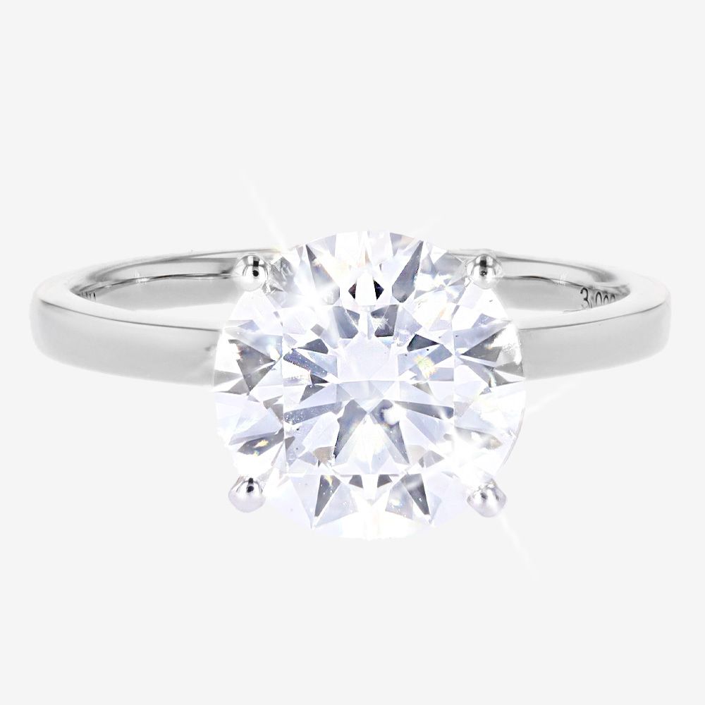 Platinum Real Diamond Lab-Grown Ring 3.00ct