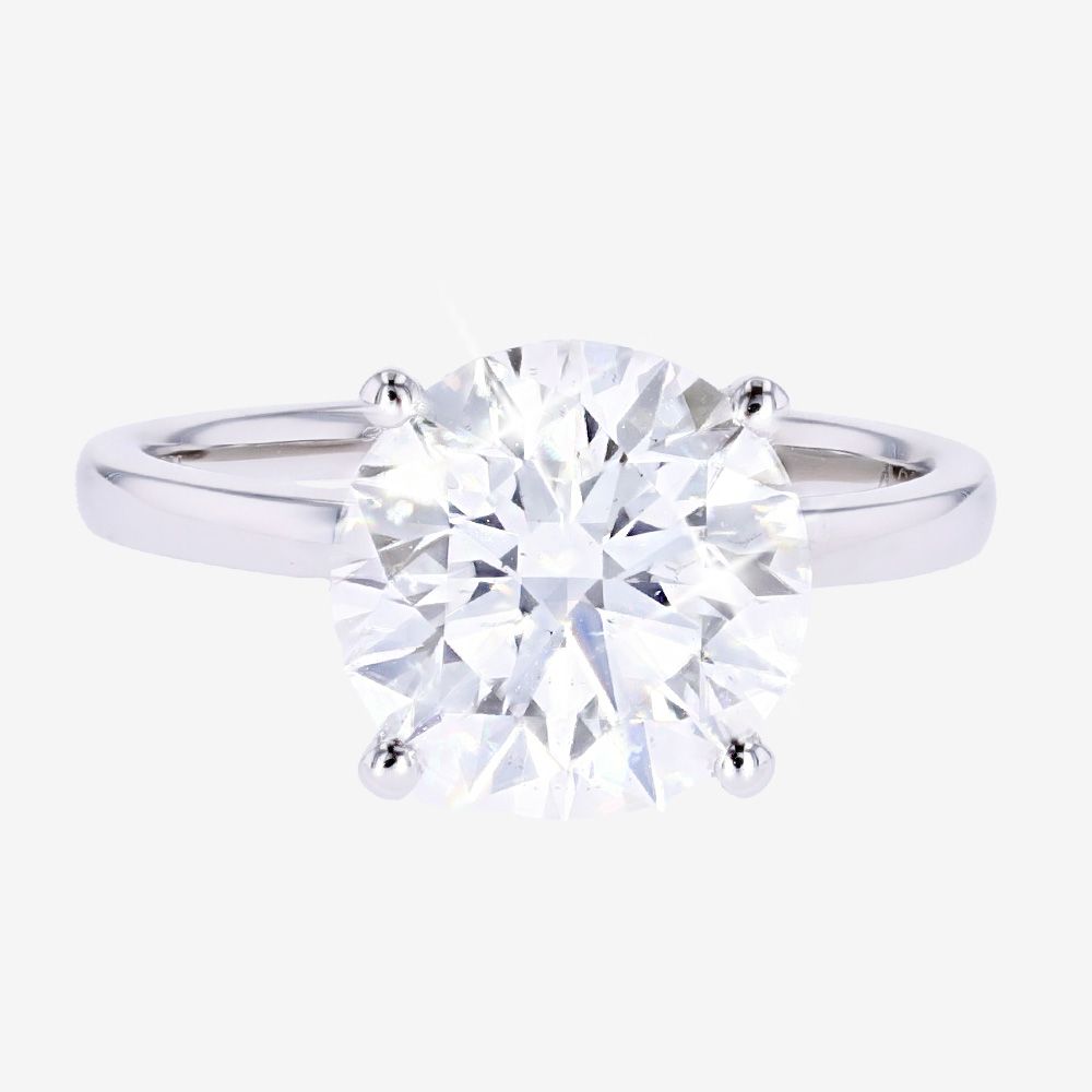 Platinum Lab-Grown Diamond Solitaire Ring 4.00ct