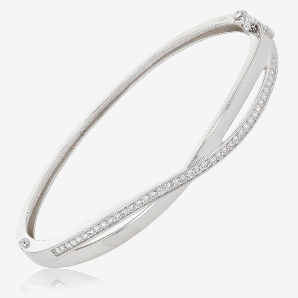 Silver Crossover Bangle