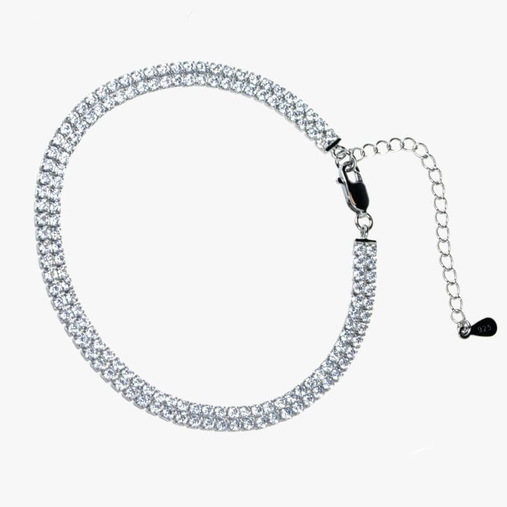 Silver 2 Row Bracelet