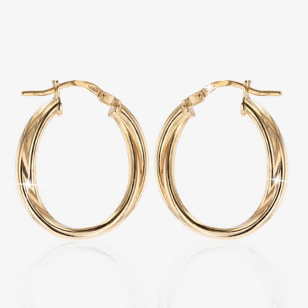 18ct Gold Vermeil on Silver Entwined Hoop Earrings