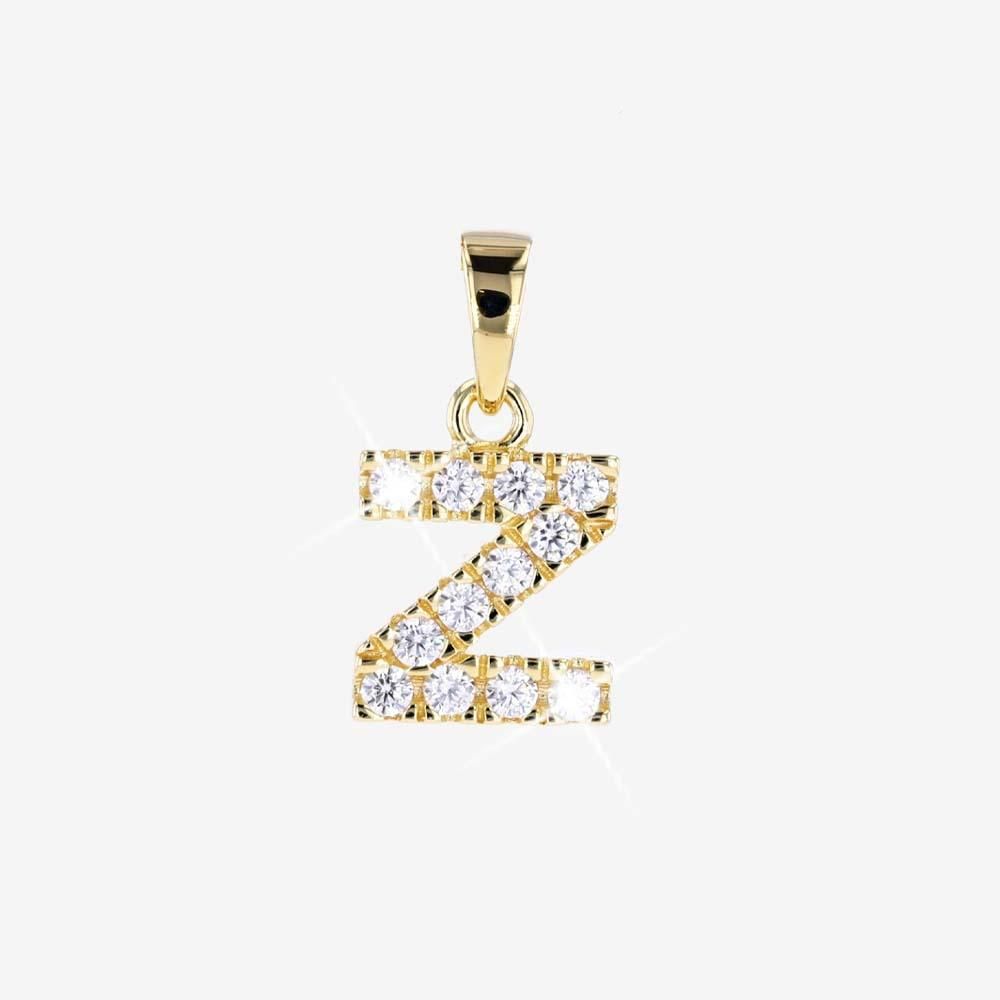 18ct Gold Vermeil On Silver Z Initial Pendant